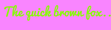 Image with Font Color 85FF00 and Background Color F985FF